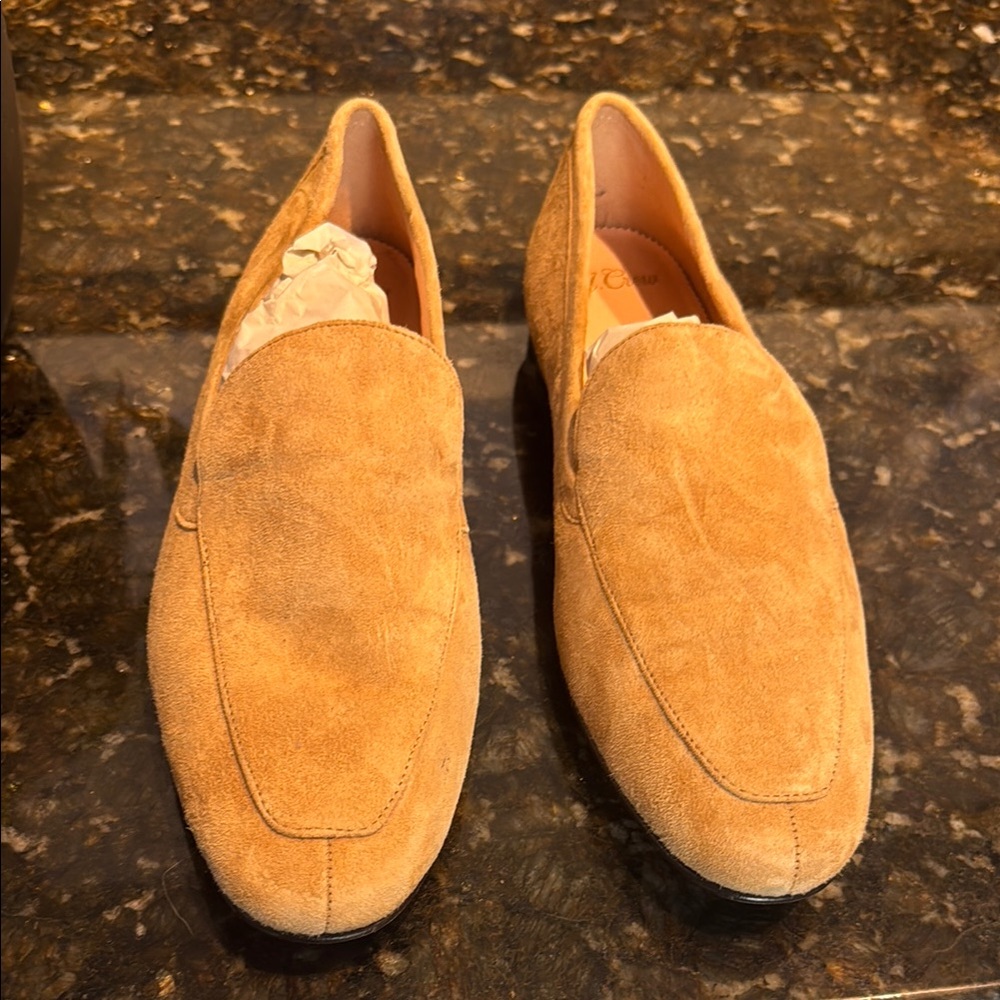 JCrew classic light brown suede loafers